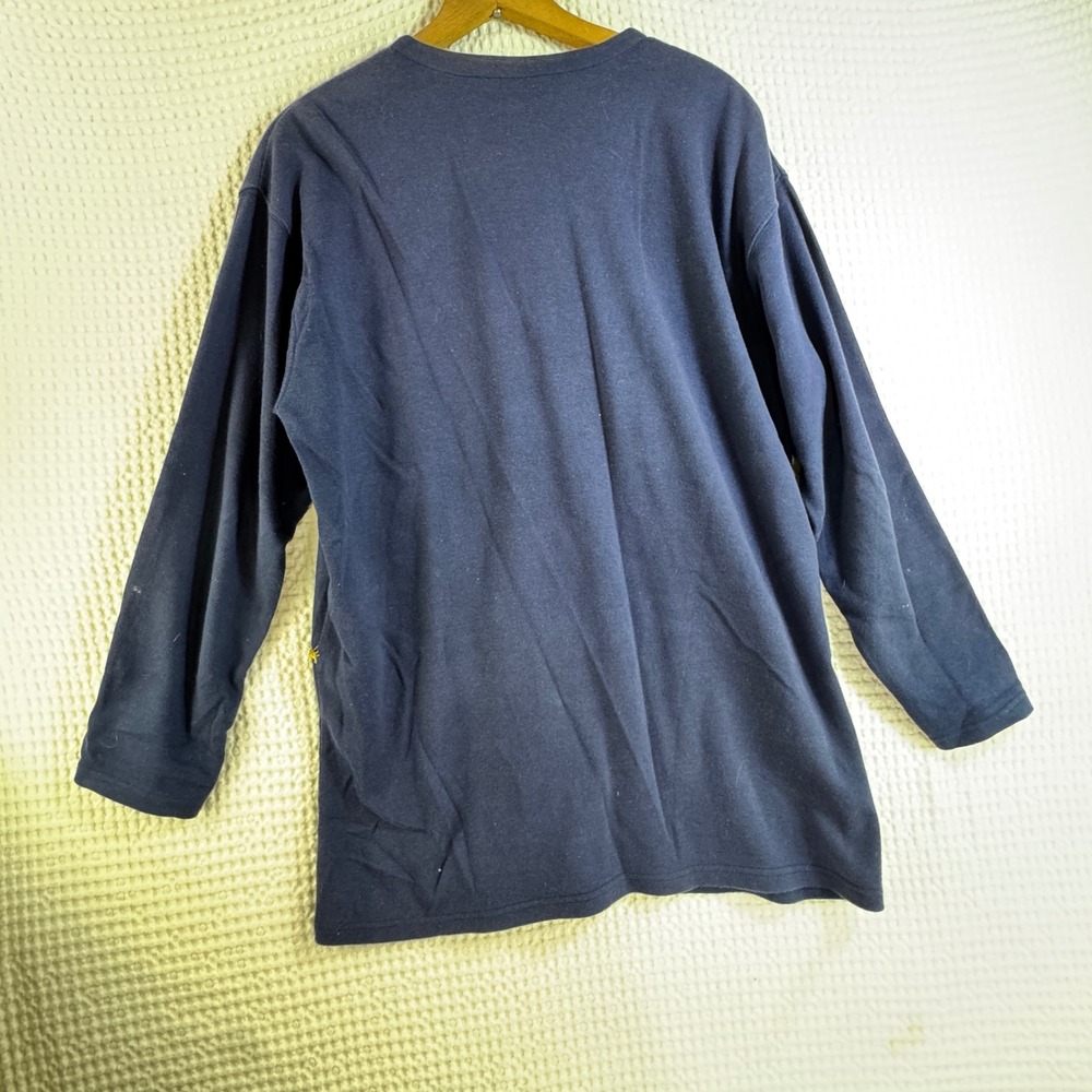 Chaus Sport Womens Navy Blue Nautical Embroidered Cotton Cardigan Sweater L - Picture 7 of 9